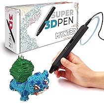 MYNT3D Super 3D Pen, 1.75mm ABS and PLA Compatible 3D Printing Pen